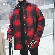TFBOYS Xue Zhiqian Li Yifeng Yang Yang GD Li Chen Wang Yuan Junkai ngôi sao với chiếc áo khoác len kẻ sọc trench coat - Áo len