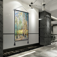 Phong cách bắc âu nôn nao phòng khách hội trường hành lang hiên tường nền trang trí tấm thảm vải cotton treo tấm thảm