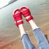 Ins siêu lửa kẹo màu dép Roman nữ 2018 mùa hè thể thao mới đáy dày Velcro giày bãi biển sinh viên Sandal