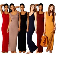 2022 Summer Long VEST DRESS WOMEN CAUCH MAXI MAXI DRESSES