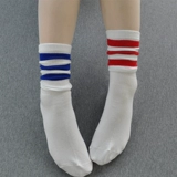 Ежедневные одиночные три стержня белые+цветные полосатые свесы.