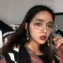 Hàn quốc phiên bản của kính mát nữ triều net màu đỏ với đoạn 2018 kính mát nữ kính mát vuông lớn mặt kính trong suốt khung nam giới và phụ nữ mắt kính nam