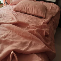Pháp nhập khẩu tinh khiết linen sheets xuất khẩu rửa tấm duy nhất mảnh rắn màu linen mềm mat đôi 1.8 m giường thảm trải giường mùa đông
