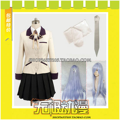 taobao agent Angel's heartbeat Angel clothing + wigsplay clothing anime free shipping (including wig)