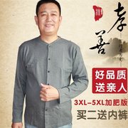 Trung niên Cardigan Qiuyi của Nam Giới Cũ Cặp Tops Kích Thước Lớn Bông Mỏng của Nam Giới Đồ Lót Nhiệt Bông Áo Len