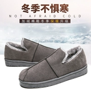 Giày cotton chống trượt tuyết mùa đông nam cộng với nhung ấm giày đậu Hà Lan Giày lười Hàn Quốc thấp để giúp giày nam bánh mì thủy triều