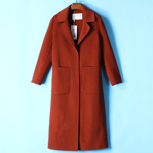 Jia loạt 2018 quần áo mùa đông mới tìm-sau khi ~ màu rắn phần dài full len hai mặt coat coat 762 kéo