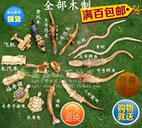 Игрушка, деревянный динозавр, слон, крокодил, дельфин