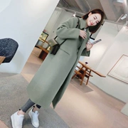 Mùa thu và mùa đông mặc mới của Hàn Quốc phụ nữ dày áo len nữ phần dài trên đầu gối áo len là mỏng triều mùa đông