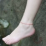 Năm sinh đỏ dây vòng chân bạc hạnh phúc rất tốt đoạn tinh khiết mã não tự nhiên S990 bạc mô hình vụ nổ đặc biệt lắc chân nữ handmade