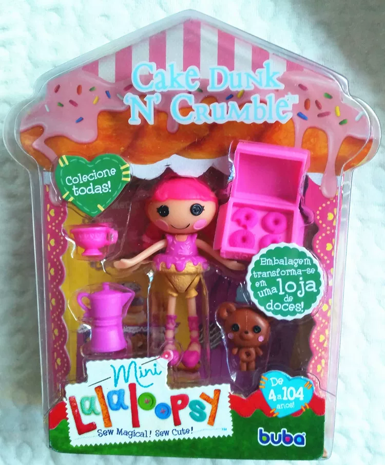 Мини Lalaloopsy Lele Angel кукла «большая пуговица», 8 см с аксессуарами (Cake Dunk N Crumble)
