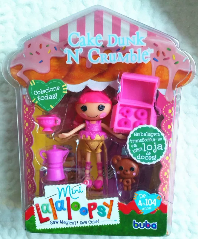 Мини Lalaloopsy Lele Angel кукла «большая пуговица», 8 см с аксессуарами (Cake Dunk N Crumble)