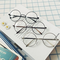 Корейский колледж Хараджуку круглый литературные ретро круглые очки рама плоские светильники для миопий