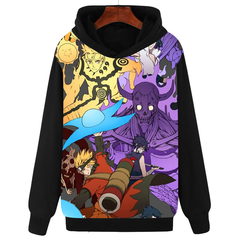 Naruto Nine-Tailed Fox Kurama Tailed Beast Casual Hoodie Coat Clothes ...