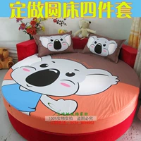 Cartoon tròn giường DN giường tròn phiên bản lớn của một gia đình bốn trang đầy đủ giường vị koala giường tròn giường tùy chỉnh tùy chỉnh giường váy Li - Trang bị Covers 	ga giường bo chun