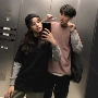 Bác Bác 17aw vài mùa thu và mùa đông Han Fan couple áo len đặt Hàn Quốc phiên bản của đáy áo giả hai người đàn ông và phụ nữ thời trang nam nữ