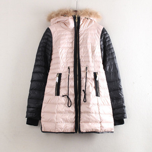Luật loạt thương hiệu giảm giá cắt nhãn mùa đông màu sắc của phụ nữ phù hợp với đơn giản giản dị xuống áo khoác dày ấm C1493H