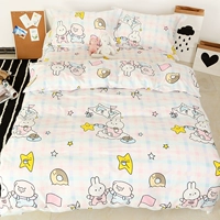 Chế biến tùy chỉnh bông quilt cover mảnh duy nhất mùa hè 100% cotton sinh viên phim hoạt hình quilt mẫu giáo nhỏ tươi ins bộ chăn ga