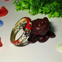 Old Bắc Kinh cloisonne vòng đeo tay nữ phong cách quốc gia thời trang Hàn Quốc mạ vàng wide bracelet trang sức đồ trang sức đồ trang sức rỗng vòng tay phong thủy