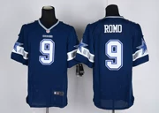NFL Bóng Đá Jersey Dallas Cowboys Dallas Cowboys 9 # ROMO Phiên Bản Elite Thêu