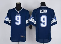NFL Bóng Đá Jersey Dallas Cowboys Dallas Cowboys 9 # ROMO Phiên Bản Elite Thêu rugby bond
