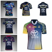 Phù hợp với bóng bầu dục 2018North Queensland Cowboys Bắc Queensland cao bồi rugby jersey bóng rugby