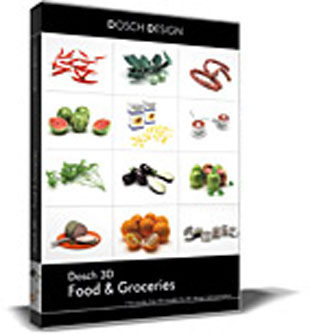 DOSCH 3D：Food & Groceries[食品食物3D模型]/MAX.有目录-天天素材网