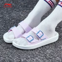 Giày dép nữ Li Ning 2018 mới Clap giày thể thao nữ mùa hè nhẹ nhẹ AGAN002 dép hoa cúc
