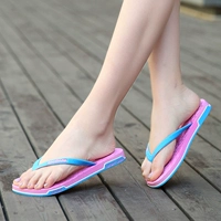 Avene ngọt tương phản màu flip-flops toe trượt du lịch dép vài thời trang bãi biển mùa hè triều kéo giày của phụ nữ giày sandal nữ đế cao