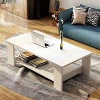 Bàn cà phê hình chữ nhật căn hộ nhỏ phòng khách gỗ rắn thực tế đồ nội thất hiện đại Của Trung Quốc bằng gỗ double-decker bàn cà phê bàn ​​thấp bàn sofa mặt kính