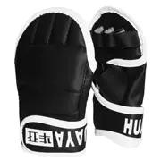 Găng tay đấm bốc Huaya Half Finger Võ thuật dành cho người lớn võ thuật Muay Thai Taekwondo Sanda Găng tay luyện tập Đen và Trắng