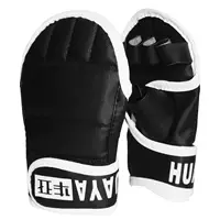 Găng tay đấm bốc Huaya Half Finger Võ thuật dành cho người lớn võ thuật Muay Thai Taekwondo Sanda Găng tay luyện tập Đen và Trắng dụng cụ đấm bốc