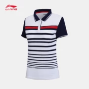 2018 mùa hè Li Ning ngắn tay áo polo nữ thể thao thời trang hàng loạt độ ẩm ve áo thể thao APLN012