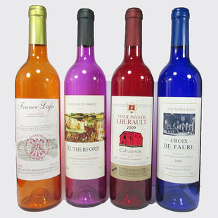 750ml цвет вино бутылка стекло красный синий фиолетовый цвет зелено желтый цвет вино бутылка бар декоративный свет Украсить