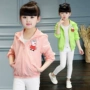 Quần áo trẻ em gái áo mùa xuân năm 2018 trẻ em mới mùa xuân dài tay của phụ nữ áo sơ mi quần áo chống nắng mùa xuân và mùa thu Hàn Quốc áo khoác áo lông cừu cho bé