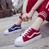 Mùa xuân năm 2018 mới ins canvas giày sinh viên Hàn Quốc phiên bản của Harajuku đa năng màu phẳng swatch giày net giày đỏ Plimsolls