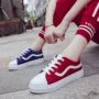 Mùa xuân năm 2018 mới ins canvas giày sinh viên Hàn Quốc phiên bản của Harajuku đa năng màu phẳng swatch giày net giày đỏ giầy thể thao nữ