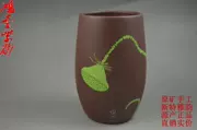 Zisha nồi cốc cát màu tím món quà trà Yixing đầy đủ làm bằng tay đặc biệt đích thực để gửi bìa cứng vòng cup