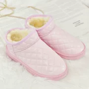 Giày cotton ống ngắn mùa đông giày tuyết 9 trẻ lớn 10 học sinh tiểu học 11 trung học cơ sở 15 tuổi nữ sinh trẻ em đáy mềm