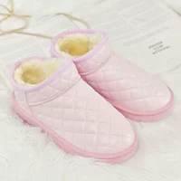 Giày cotton ống ngắn mùa đông giày tuyết 9 trẻ lớn 10 học sinh tiểu học 11 trung học cơ sở 15 tuổi nữ sinh trẻ em đáy mềm boot cao gót