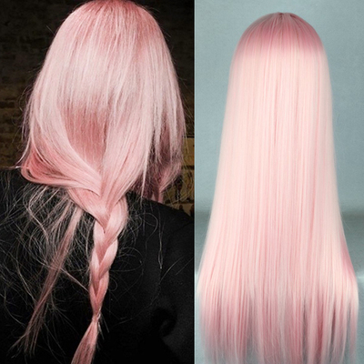 taobao agent Lolita Harajuku Wigmail Female Long -hair Pink Pink Poly Mao Mao Miram Girls Long Naga COS Wig Free Shipping