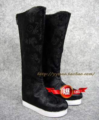 taobao agent YYM BJD ancient style costume boots black cloud brocade boots