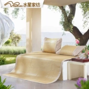 Thủy dệt mat ba mảnh gấp ghế ghế Teng Teng 1.5m1.8 m ghế nho Sujian rõ ràng xanh thơm - Thảm mùa hè