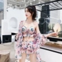 Váy liền thân áo tắm nữ ba mảnh ngực nhỏ thu hút che bụng gợi cảm là bộ đồ tắm nước nóng mùa xuân nhỏ của Hàn Quốc - Bộ đồ bơi hai mảnh đồ bơi 2 mảnh bé gái
