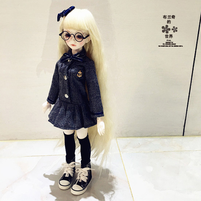 taobao agent [Branci] BJD, SD doll clothes 3 points, 4 minutes, 6 points, female gray school uniform set (conjoined)