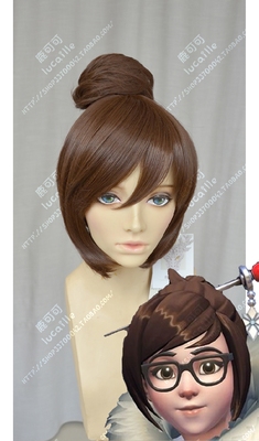 taobao agent Coffee removable glasses, wig, cosplay