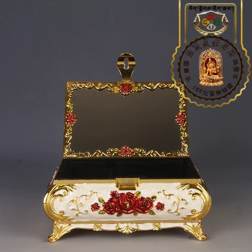 Красная тибетская тибетская экзотическая чистая медная рельефная поталовый дворец модный специальный заправка