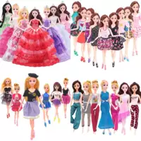 Barbie quần áo pha lê giày cao gót chơi nhà búp bê quần áo váy áo cưới phụ kiện bup be lol