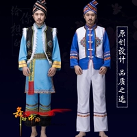 New Yi quần áo nam Miao trang phục cucurbit quần áo hiệu suất Zhuang Tujia thiểu số quần áo khiêu vũ quần kaki nam
