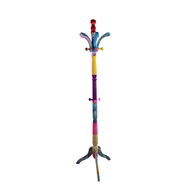 Châu âu gỗ rắn tương phản vải tầng coat rack lắp ráp móc áo thiết kế class mix và trận đấu đồ nội thất